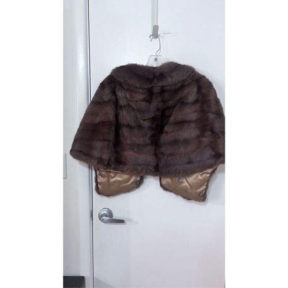 THE FASHION SHOP VINTAGE BROWN MINK STOLE - Picture 9 of 15